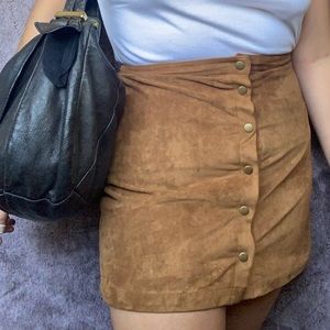 Rust Faux Suede Skirt🤎💰